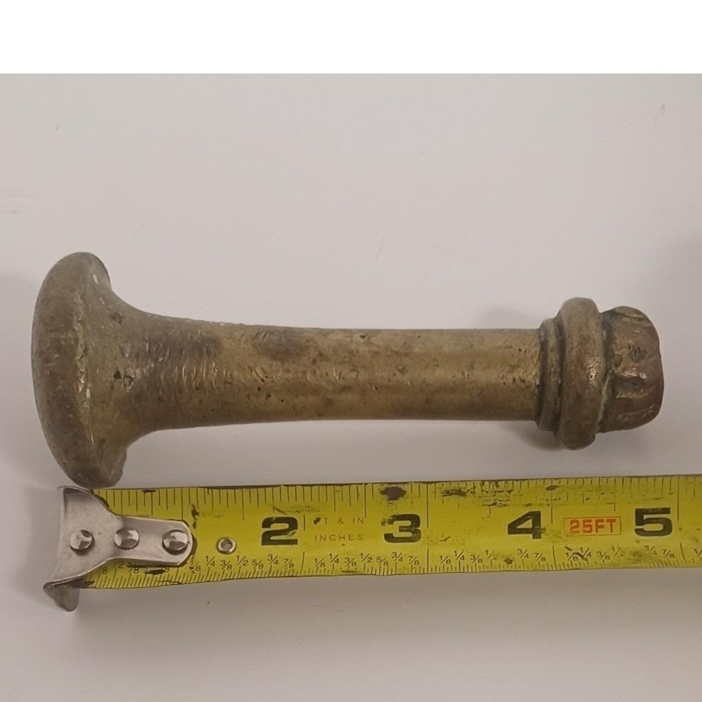 Vintage Heavy Brass Mortar & Pestle 19th Century Apothecary Grinder Antique MCM - Picture 9 of 16